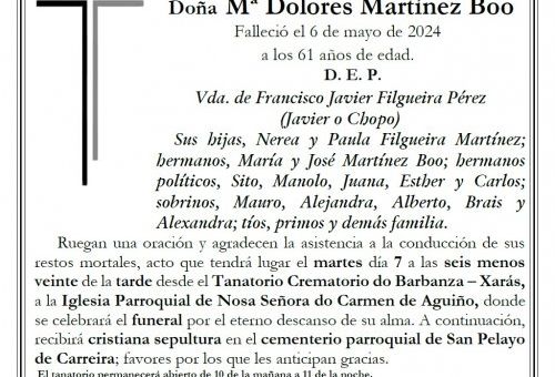 Martinez Boo, Maria Dolores