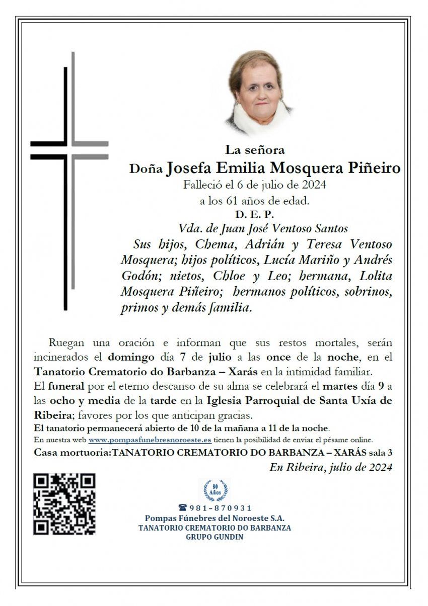 Mosquera Piñeiro, Josefa Emilia