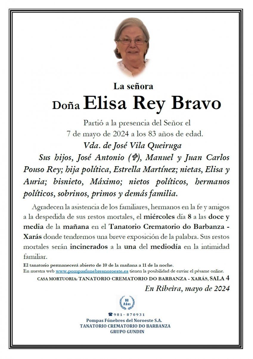 Rey Bravo, Elisa