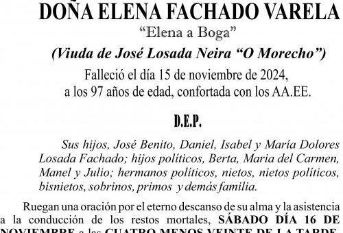 11 24 Esquela, Elena Fachado Varela