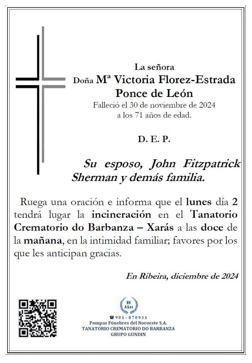 Florez Estrada Ponce de Leon, Maria Victoria