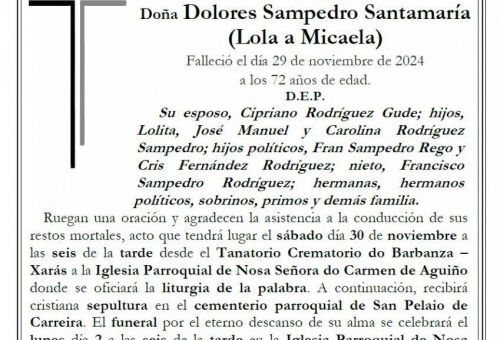 Sampedro Santamaria, Dolores