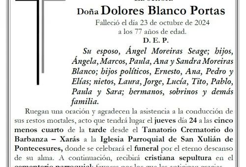 Blanco Portas, Dolores