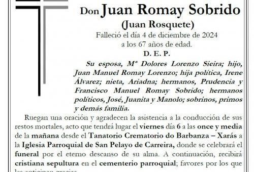 Romay Sobrido, Juan