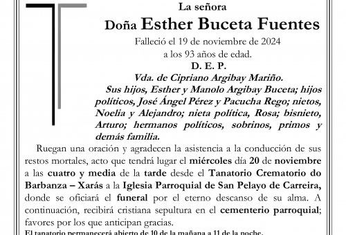 Tana Xarás Buceta Fuentes  Eshter