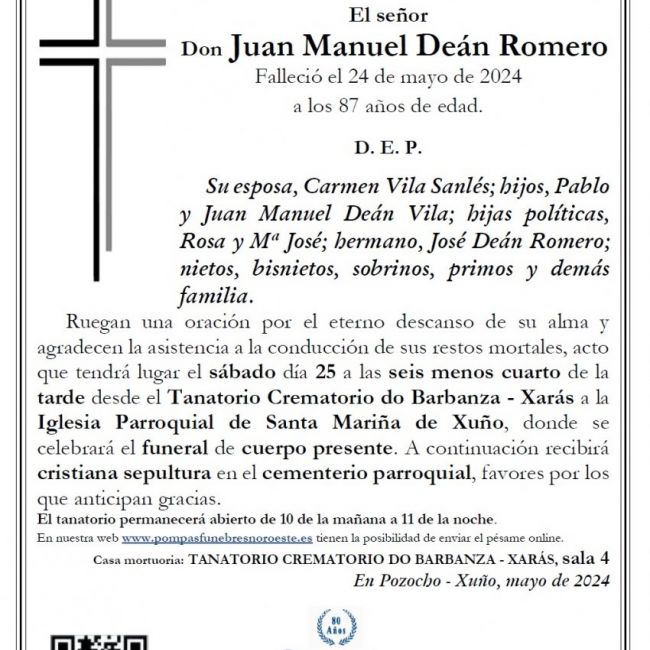 Deán Romero, Juan Manuel