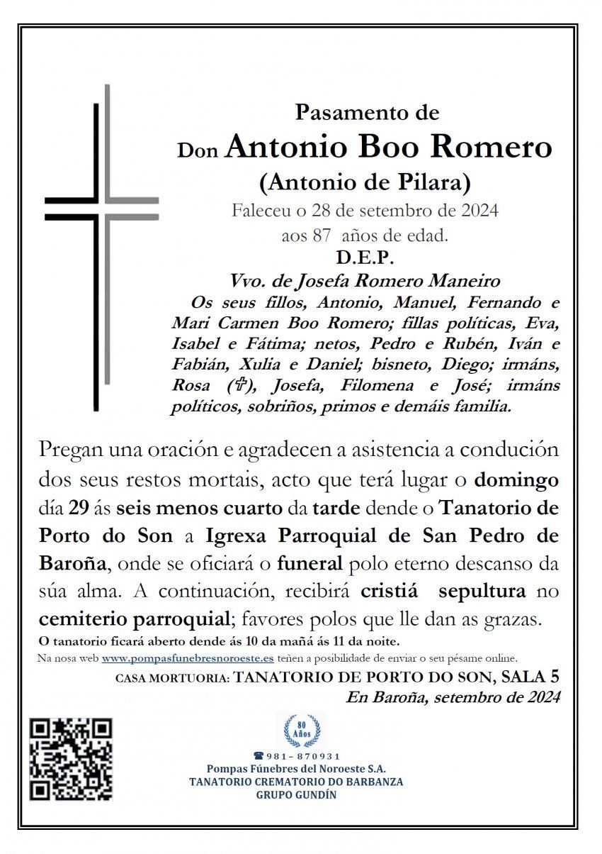 ANTONIO BOO ROMERO