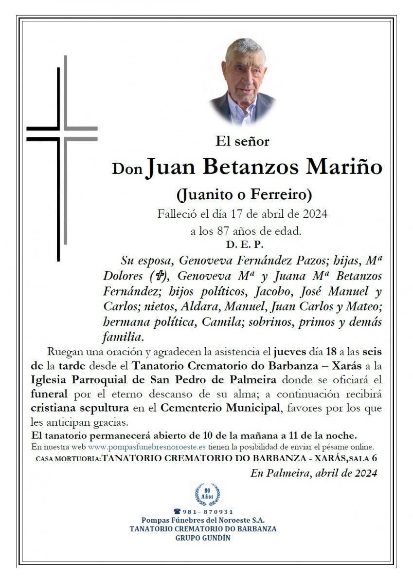 Betanzos Mariño, Juan