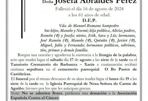 Abraldes Pérez, Josefa