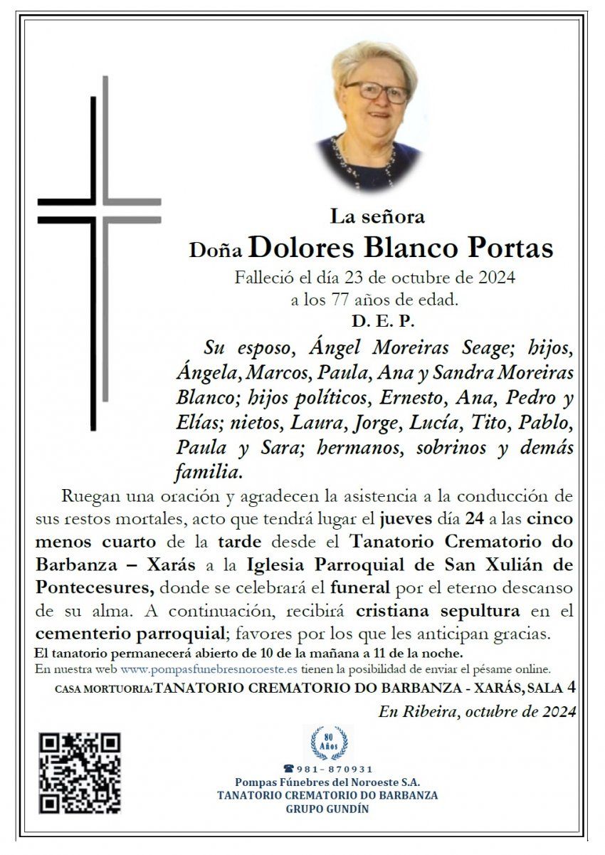 Blanco Portas, Dolores