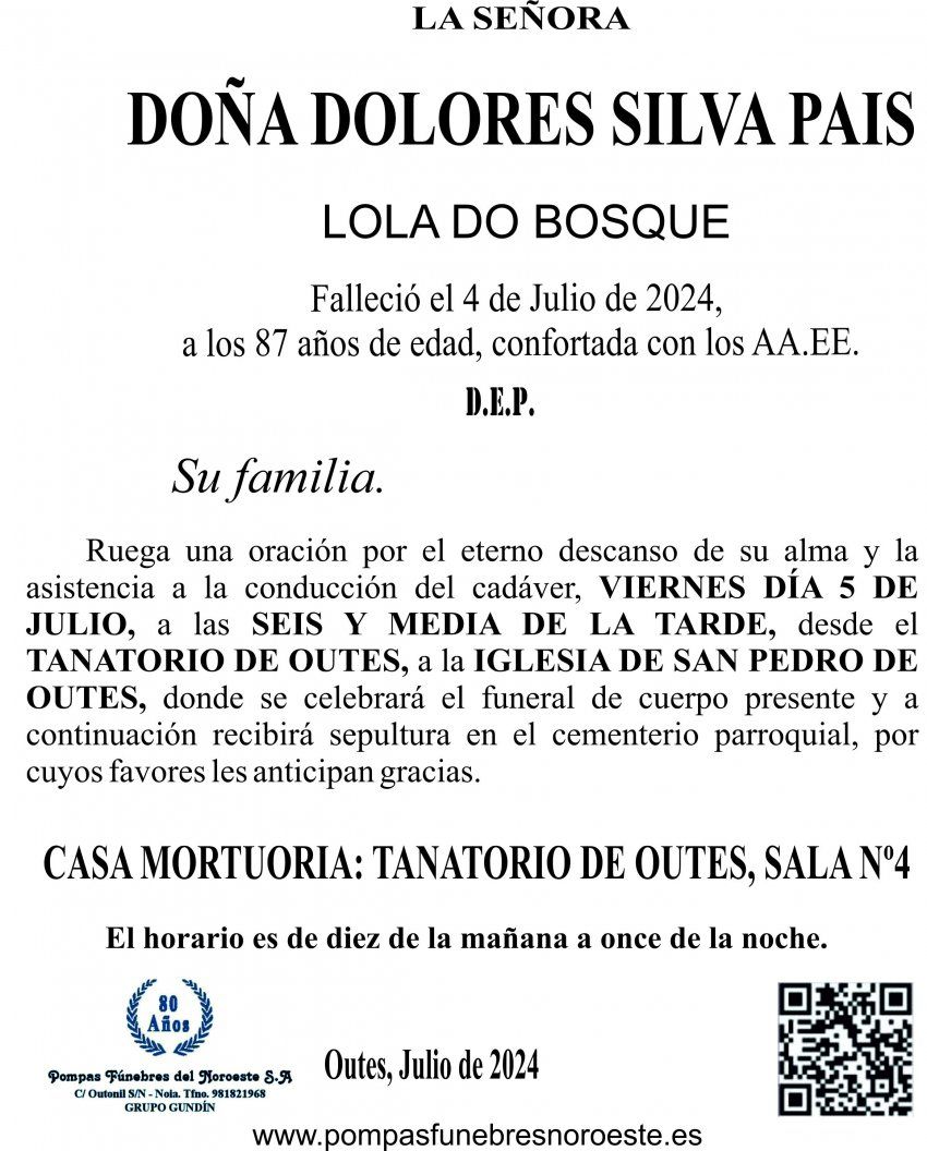 23 06 ESQUELA    Dolores silva pais