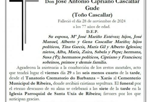 Cascallar Gude, Jose Antonio Garcia