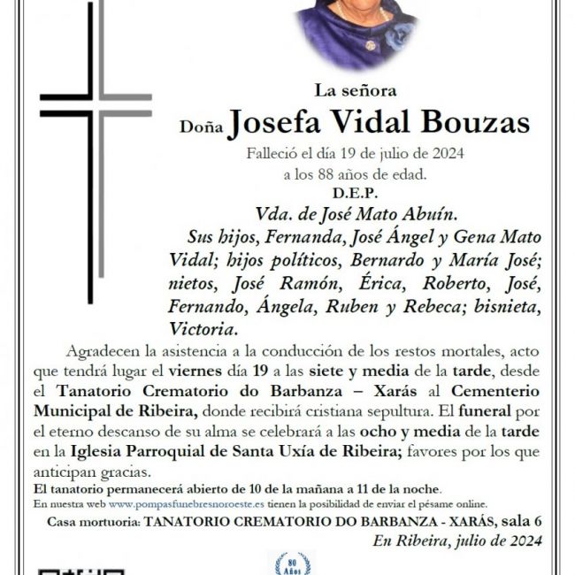 Vidal Bouzas, Josefa