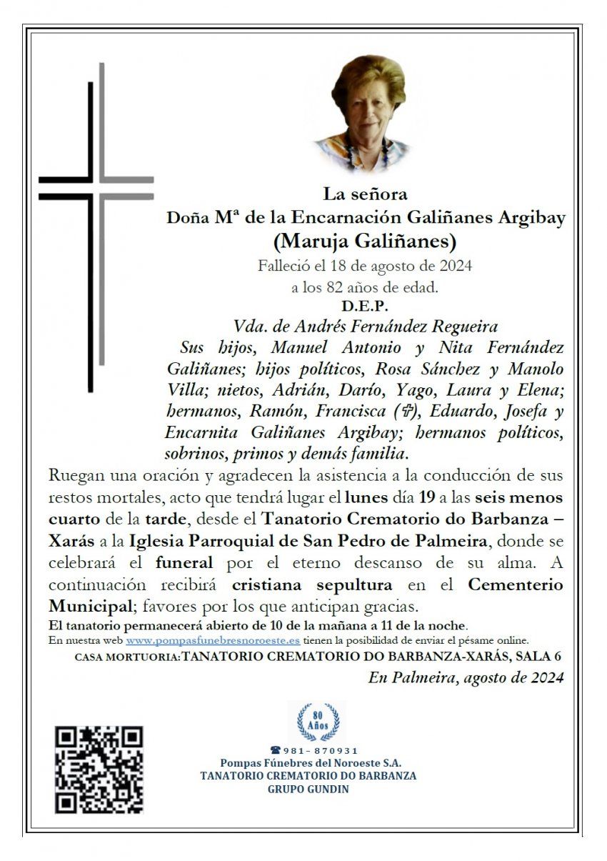 Mª de la Encarnación Galiñanes Argibay