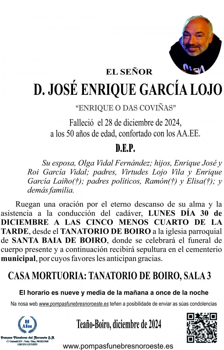 11 24 ESQUELA    JOSÉ ENRIQUE GARCÍA LOJO