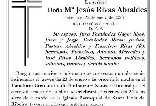 Mª Jesús Rivas Abraldes