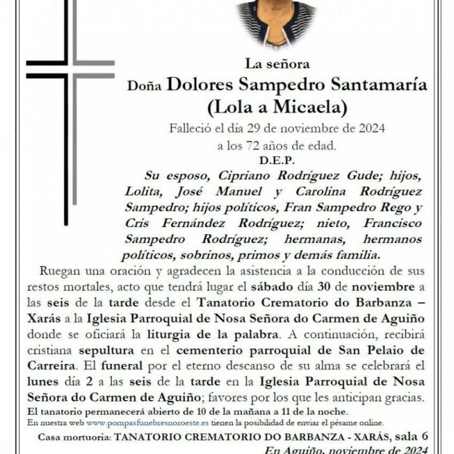 Sampedro Santamaria, Dolores