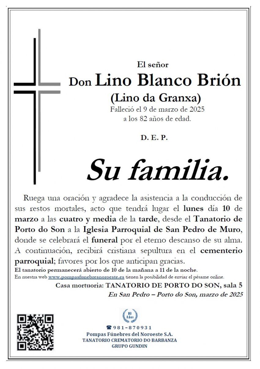 Blanco Brion, Lino