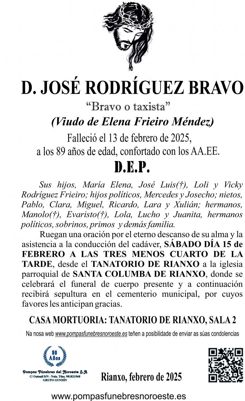 Esquela AZUL 25 José Rodríguez Bravo