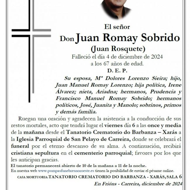 Romay Sobrido, Juan