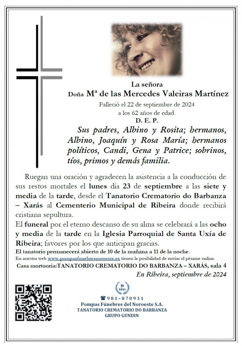 Valeiras Martínez, Maria de las Mercedes