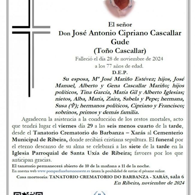 Cascallar Gude, Jose Antonio Garcia