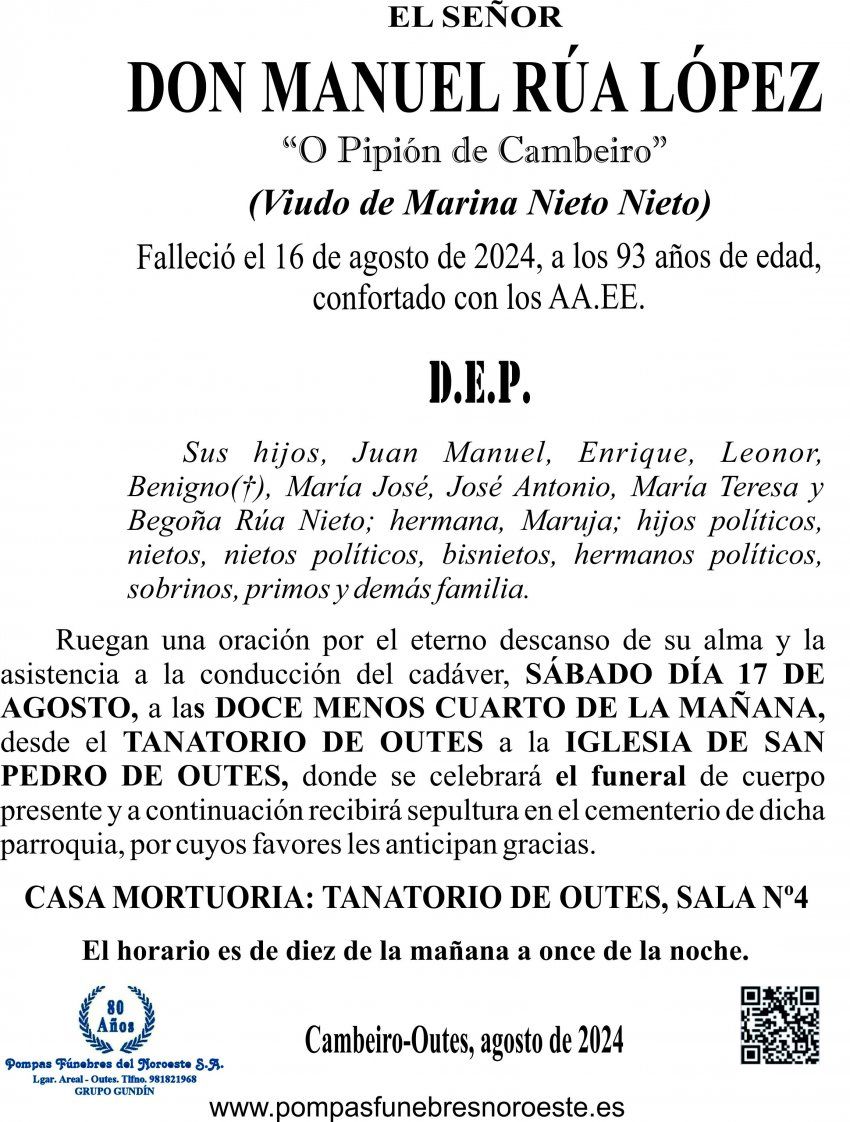 07 24 ESQUELA    José Antonio Redondo Couso