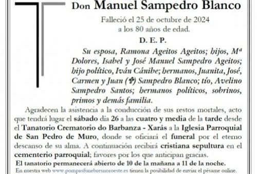 Sampedro Blanco, Manuel