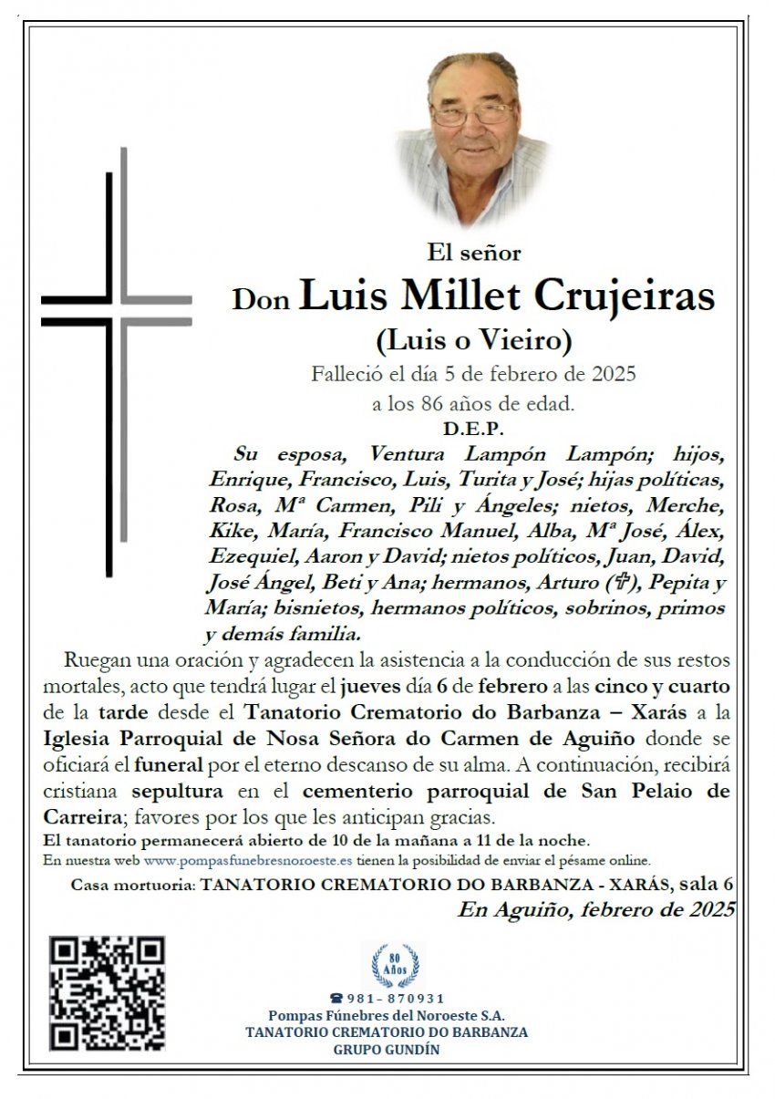 Millet Crujeiras, Luis