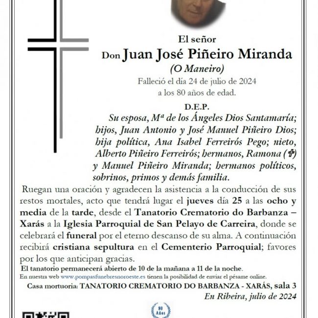 Piñeiro Miranda, Juan jose