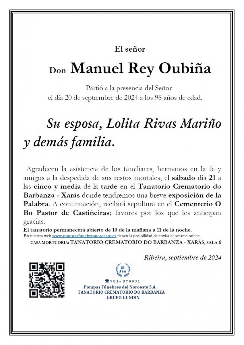 Rey Oubiña, Manuel