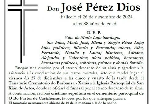 Perez Dios, Jose