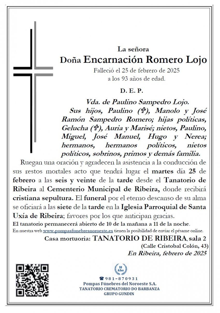 Romero Lojo, Encarnación