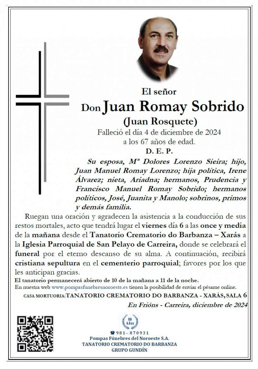 Romay Sobrido, Juan