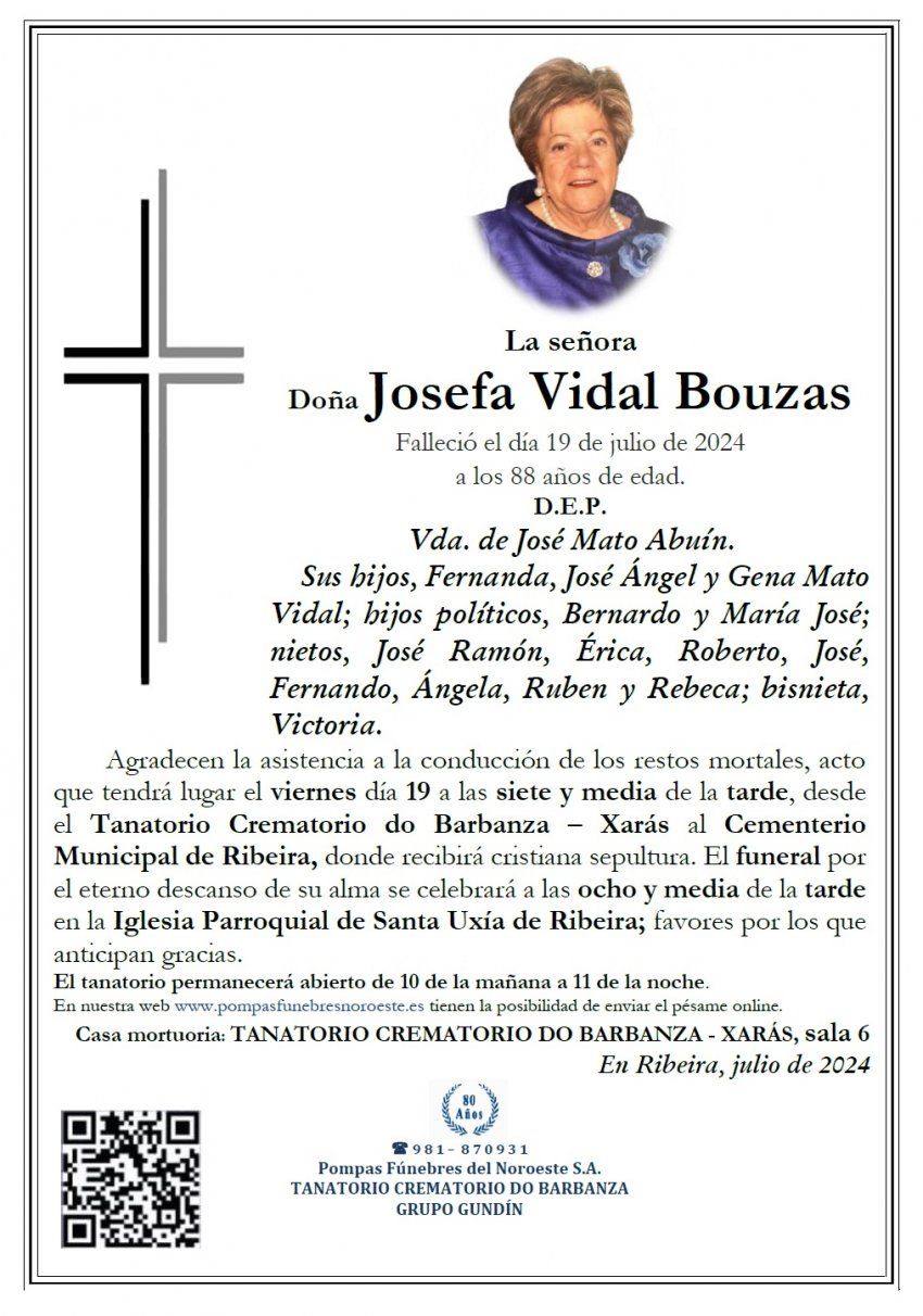 Vidal Bouzas, Josefa