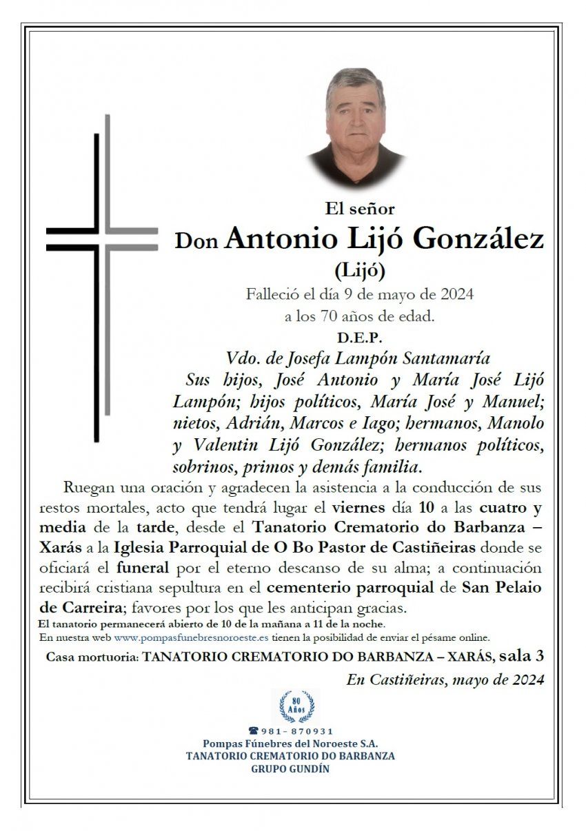 Lijó González, Antonio